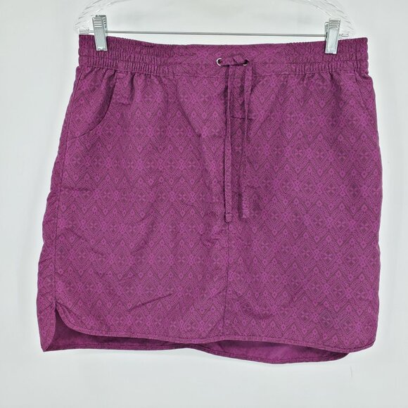 Duluth Trading Co Women's Go Go Purple and Grey Printed Active Skort Skirt Large - Picture 2 of 14